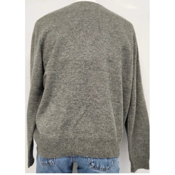 Vintage 1980's - 90's Men's X-Large Polo Ralph Lauren Gray Heather V-Neck Sweate - Picture 5 of 9